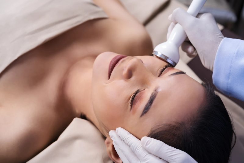 Woman undergoing an LDM facial in Singapore